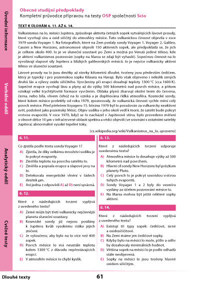 Učebnice OSP na Scio testy Úlohy verbálního oddílu - Práce s textem